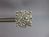 EXTRA LARGE 2.22CT DIAMOND 14KT WHITE GOLD 3D ROUND CLUSTER FLOWER STUD EARRINGS