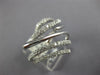 ESTATE LARGE .82CT DIAMOND 18KT WHITE GOLD 3D MULTI ROW CRISS CROSS FUN RING