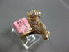 LARGE .77CT DIAMOND & AAA TSAVORITE 18KT ROSE GOLD HAPPY PANTHER JAGUAR FUN RING