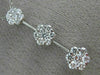 ESTATE 1.27CT DIAMOND 14KT WHITE GOLD FLOWER PAST PRESENT FUTURE PENDANT #19674