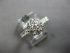 ESTATE .45CT DIAMOND 18KT WHITE GOLD 3D CLASSIC FLOWER LOVE RING
