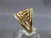 LARGE .80CT DIAMOND 14KT YELLOW GOLD 3D MULTI ROW LOVE KNOT GRADUATING FUN RING