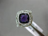 1.74CT DIAMOND & AAA AMETHYST 14KT WHITE GOLD 3D OPEN FILIGREE ETOILE FUN RING