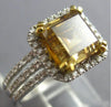 WIDE 2.82CT WHITE & MOCHA DIAMOND 18KT 2 TONE GOLD PRINCESS & ROUND SQUARE RING