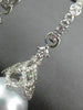 LARGE .95CT DIAMOND & SOUTH SEA PEARL 18KT WHITE GOLD FILIGREE HANGING EARRINGS