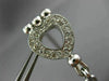ESTATE .37CT DIAMOND 14KT WHITE GOLD 3D FILIGREE HEART BANGLE BRACELET #21041