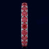 3.10CT AAA RUBY 14KT WHITE GOLD 3D CLASSIC SHARED PRONG ETERNITY FUN LOVE RING
