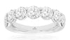 EXTRA LARGE 3.70CT DIAMOND 14KT WHITE GOLD SHARED PRONG 7 STONE ANNIVERSARY RING