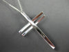 ESTATE LARGE .60CT DIAMOND 14KT WHITE GOLD 3D EUROPEAN CROSS PENDANT #18604