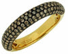 ESTATE .85CT MOCHA DIAMOND 14KT YELLOW GOLD PAVE SEMI ETERNITY ANNIVERSARY RING