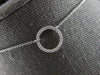 ESTATE .10CT DIAMOND 18KT WHITE GOLD 3D CLASSIC CIRCLE OF LIFE LOVE NECKLACE