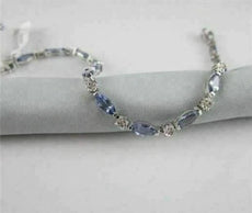 ANTIQUE 14KT WHITE 4.65CTW DIAMOND & TANZANITE BRACELET