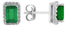 .79CT DIAMOND & AAA EMERALD 14KT WHITE GOLD 3D CLASSIC SQUARE HALO STUD EARRINGS