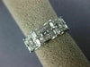 WIDE .95CT DIAMOND 18KT WHITE GOLD ROUND & BAGUETTE SQUARE HALO ANNIVERSARY RING