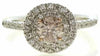 1.10CT WHITE & PINK DIAMOND 18KT WHITE & ROSE GOLD ROUND CLASSIC ENGAGEMENT RING