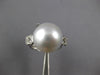 EXTRA LARGE .34CT DIAMOND & AAA SOUTH SEA PEARL 18KT WHITE GOLD ENGAGEMENT RING