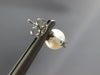 ESTATE .06CT DIAMOND & AAA SOUTH SEA PEARL 14KT WHITE GOLD CLASSIC STUD EARRINGS