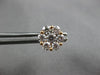 ESTATE LARGE 1.55CT DIAMOND 18KT ROSE GOLD ROUND FLOWER INVISIBLE STUD EARRINGS