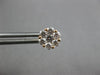 ESTATE 1.0CT DIAMOND 18KT ROSE GOLD 3D CLASSIC FLOWER INVISIBLE STUD EARRINGS