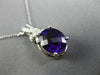 ESTATE 2.39CT DIAMOND & AAA AMETHYST 14K WHITE GOLD 3D OVAL BOW FLOATING PENDANT