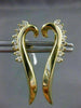 ESTATE .32CT DIAMOND 14KT YELLOW GOLD 3D CLASSIC SEA HORSE STUD EARRINGS #16772