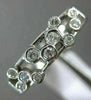 ESTATE .25CT DIAMOND 14KT WHITE GOLD 3D ZIGZAG ETOILE WEDDING ANNIVERSARY RING