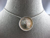 ESTATE LARGE 2.17CT DIAMOND 14KT WHITE GOLD CLASSIC ROUND PAVE FUN LOVE NECKLACE