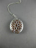 ESTATE LARGE 1.86CT WHITE & PINK DIAMOND 18K 2 TONE GOLD 3D CLUSTER OVAL PENDANT