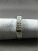 ESTATE WIDE 1CT PRINCESS DIAMOND 14KT WHITE GOLD 2 ROW WEDDING ANNIVERSARY RING