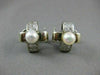 ANTIQUE DIAMOND & AAA SOUTH SEA PEARL 14KT WHITE GOLD CLIP ON EARRINGS #2666