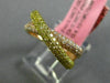 ESTATE .36CT PINK & FANCY YELLOW DIAMOND 18KT YELLOW & ROSE GOLD MULTI ROW RING