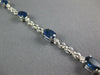 4.53CT DIAMOND & AAA SAPPHIRE 14KT WHITE GOLD 3D 3 STONE PANTHER TENNIS BRACELET