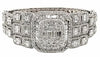 EXTRA LARGE 10.59CT DIAMOND 18K WHITE GOLD BAGUETTE OCTAGON CUFF BANGLE BRACELET
