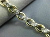 ANTIQUE .50CT DIAMOND 14K WHITE & YELLOW GOLD 3D LINK HANDCRAFTED BRACELET #227