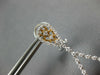 EXTRA LARGE 2.91CT DIAMOND 18K WHITE & ROSE GOLD FLOWER CLIP ON HANGING EARRINGS