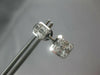 .86CT DIAMOND 18KT WHITE GOLD 3D ROUND & BAGUETTE DOUBLE SQUARE HANGING EARRINGS
