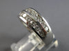 WIDE 1.25CT DIAMOND 14KT WHITE GOLD ROUND CHANNEL 2 ROW WEDDING ANNIVERSARY RING