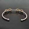 LARGE .97CT WHITE FANCY YELLOW DIAMOND 18KT 2 TONE GOLD INFINITY BANGLE BRACELET