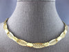 WIDE & LONG 1.82CT DIAMOND 14KT 2 TONE GOLD OVAL SEMI ETERNITY TENNIS NECKLACE