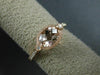 ESTATE 1.62CT DIAMOND & AAA MORGANITE 14KT ROSE GOLD FILIGREE SEMI ETERNITY RING