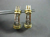 ESTATE .65CT DIAMOND PRINCESS 14K W &Y GOLD UMBRELLA HANGING EARRINGS 22mm #6165