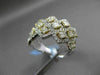 ESTATE WIDE 2.50CT WHITE & FANCY YELLOW DIAMOND 18K WHITE GOLD INTERTWINING RING
