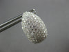 LARGE 2.81CT DIAMOND 18K WHITE GOLD MULTI ROW DOME SHAPE HUGGIE HANGING EARRINGS