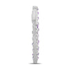 2.80CT AAA PINK SAPPHIRE 14KT WHITE GOLD CLASSIC LUCIDA INSIDE OUT HOOP EARRINGS