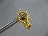 LARGE 3.28CT DIAMOND 18K YELLOW GOLD MULTI LEAF CLUSTER CLIP ON HANGING EARRINGS