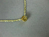 ESTATE .30CT DIAMOND 14KT YELLOW GOLD CLASSIC 3D SOLITAIRE BEZEL PENDANT #8931