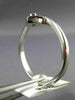 ESTATE .02CT DIAMOND 18KT WHITE GOLD 3D CLASSIC SOLITAIRE LOVE HEART RING #16385