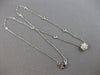 ESTATE .90CT DIAMOND 14KT WHITE GOLD 3D FLOWER BY THE YARD LOVE NECKLACE #27599