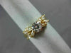 ESTATE .92CT ROUND & MARQUISE DIAMOND 14KT YELLOW GOLD 3D ENGAGEMENT RING #2324