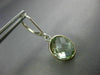 5.20CT AAA GREEN AMETHYST 14KT WHITE GOLD OVAL BEZEL LEVER BACK HANGING EARRINGS